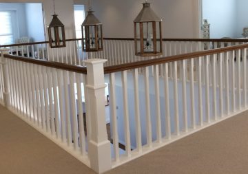 Painting Services | Kangaroo Island | Timber Painted Balustrade With American Oak Hand Rails